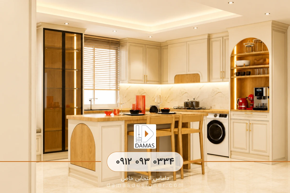 سفارش کابینت آشپزخانه نئوکلاسیک در کرج